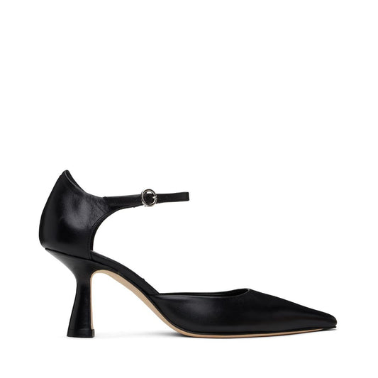 AEYDE Black Salvi Nappa Leather Heels