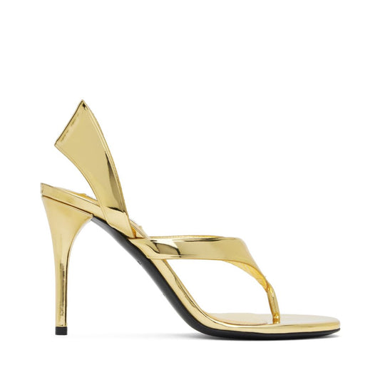 ALAÏA Gold Infradito Heeled Sandals