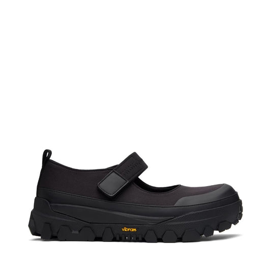 AMOMENTO Black Vibram Mary Jane Ballerina Flats