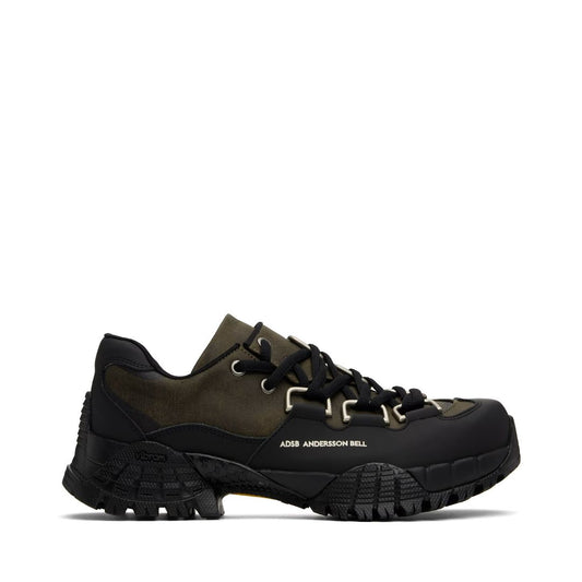 ANDERSSON BELL Black & Brown Trainer Diagonale Sneakers