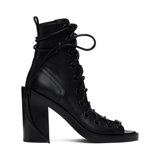 ANN DEMEULEMEESTER Black Bernardina Lace-Up Heeled Sandals