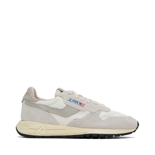 AUTRY Gray & White Reelwind Low Sneakers