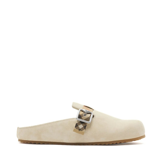 BURBERRY Bake Suede Urchin Clogs