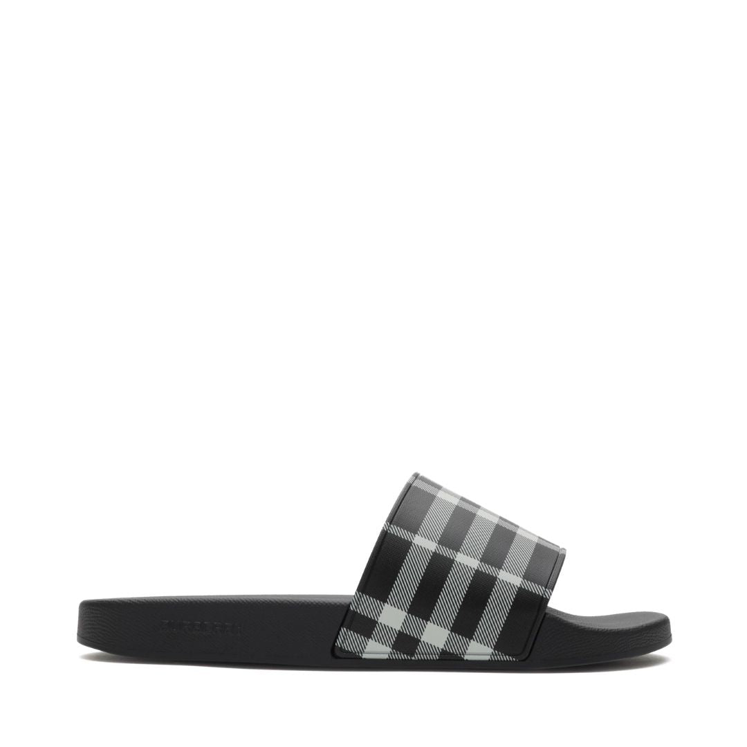 BURBERRY Black/Calico Check Slides