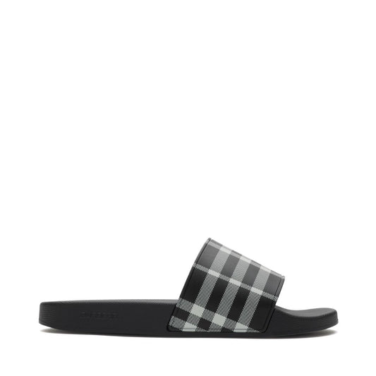 BURBERRY Black/Calico Check Slides