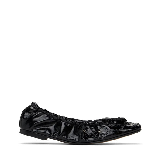 CECILIE BAHNSEN Black Orbella Ballerina Flats
