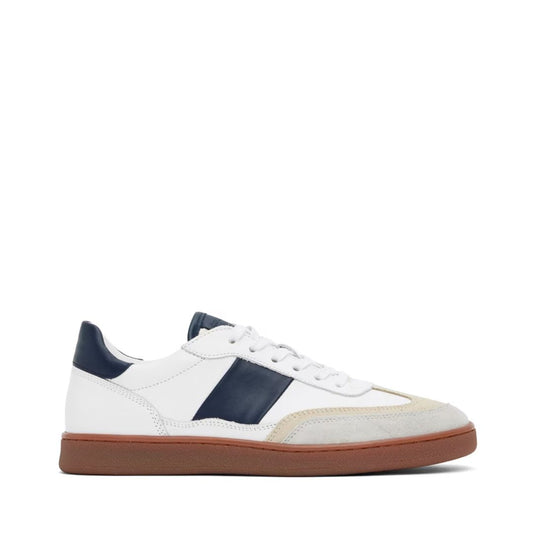 COLLEGIUM White & Navy Pillar Court II Sneakers