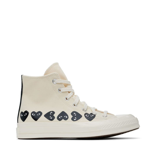 COMME DES GARÇONS PLAY Off-white Converse Edition Chuck 70 Multi Heart High Top Sneakers