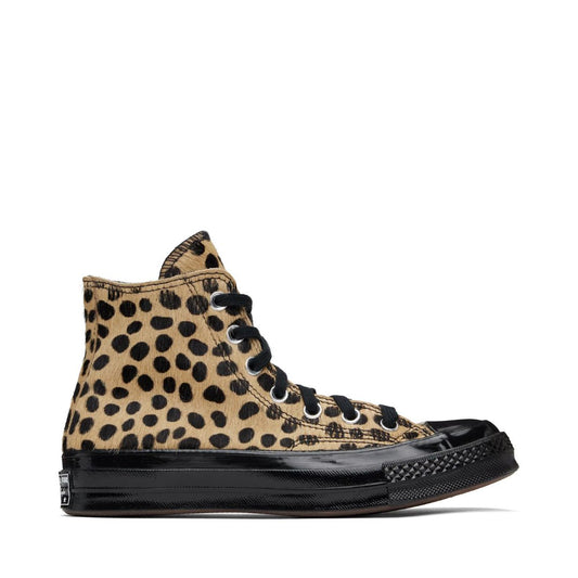 CONVERSE Tan & Black Chuck 70 Pony Hair Sneakers