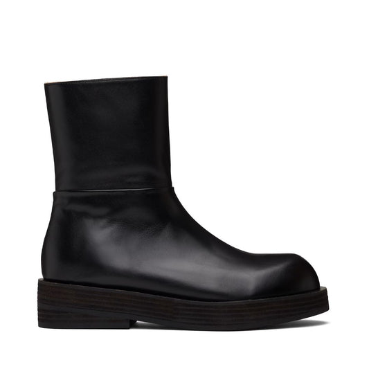 COOR Black Round Toe Low Cut Boots