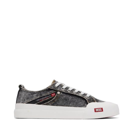 DIESEL Gray & White S-Athos Nmd Low Sneakers
