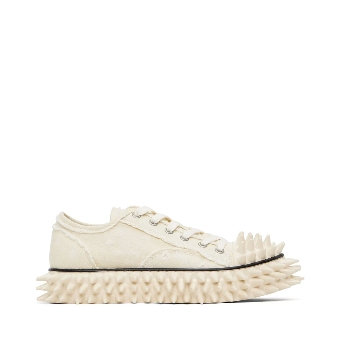 DOUBLET Off-White Spiky Canvas Sneakers