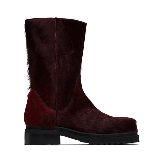 ECKHAUS LATTA Burgundy Stacked Boots