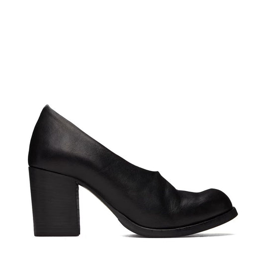 EDWARD CUMING Black Adam Signature Edition Leather Slip-On Heels