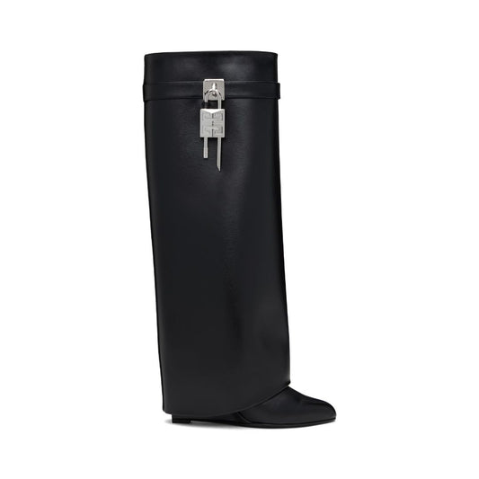 GIVENCHY Black Shark Lock Tall Boots