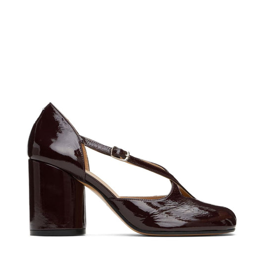 MAISON MARGIELA Burgundy Tabi Pump Sandal Heels