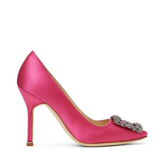 MANOLO BLAHNIK Pink Hangisi Heels