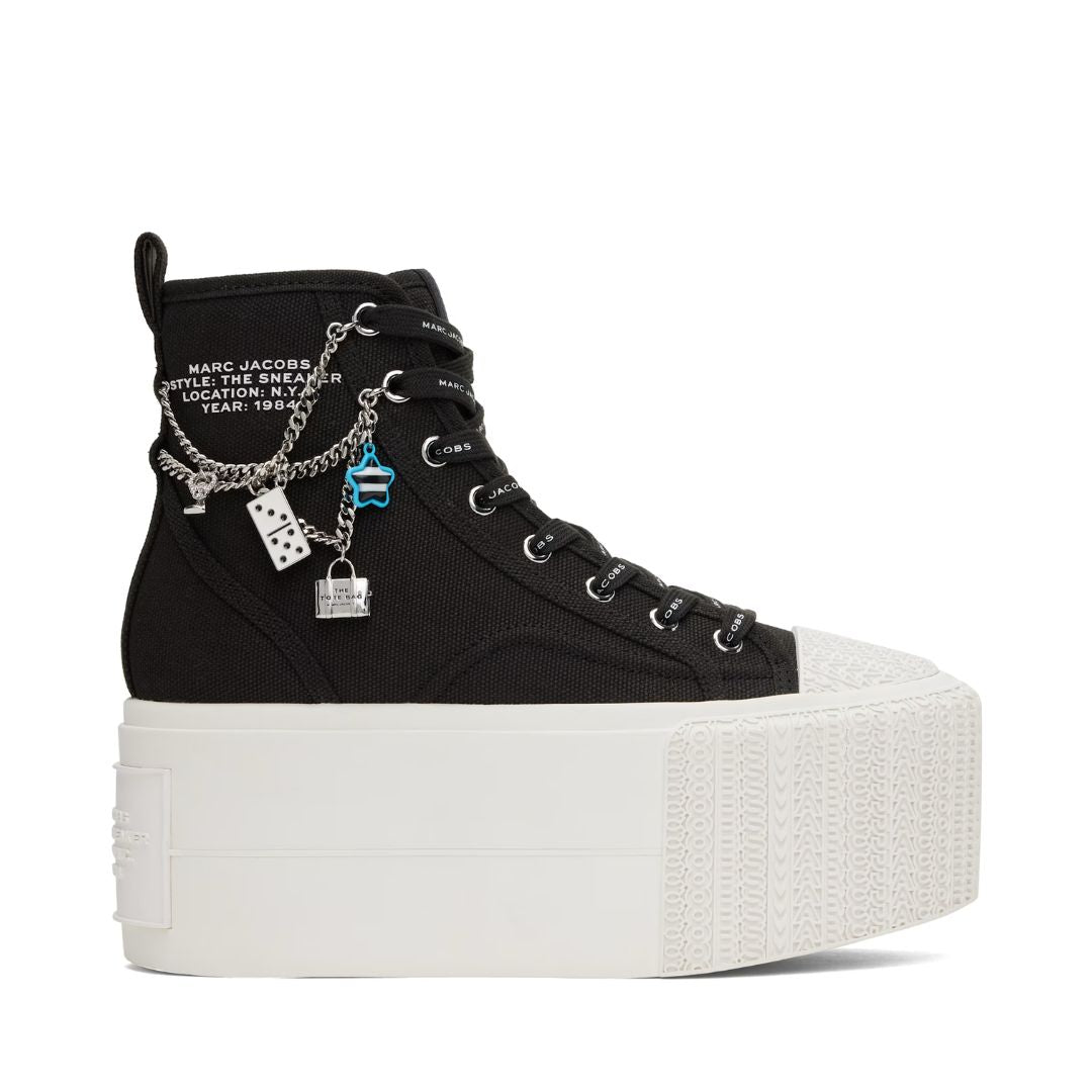 MARC JACOBS Black The Sticker Charm Platform High Top Sneakers