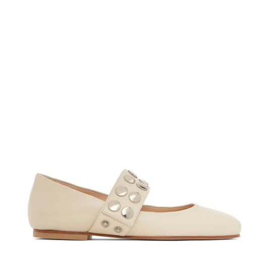 MOLLY GODDARD Off-White Carla Ballerina Flats