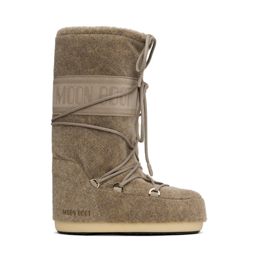 MOON BOOT Beige Icon Felt Tall Boots