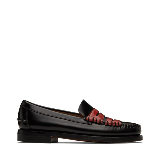 RANDOM IDENTITIES Black & Red Sebago Edition Double Penny Dan Loafers