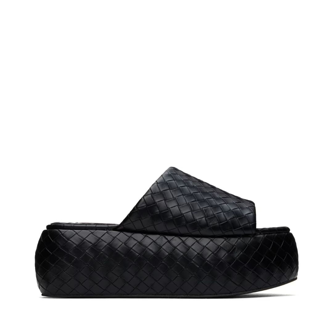 SIMONMILLER Black Woven Cloudy Platform Sandals