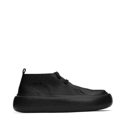 SOLID HOMME Black Platform Derbys