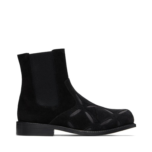 STEFAN COOKE Black Slashed Chelsea Boots