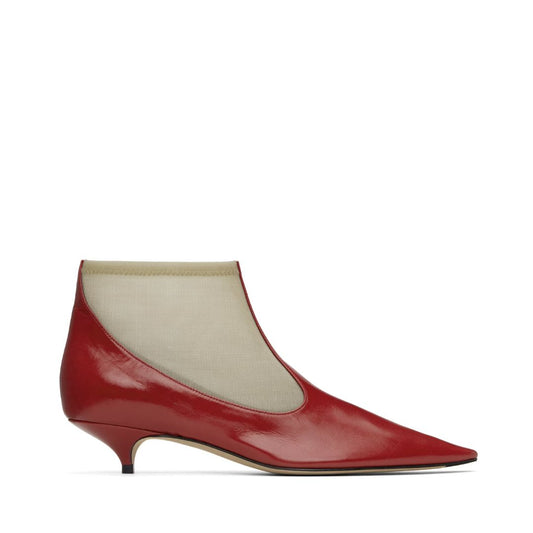 THE ROW Beige & Red Mesh Boots