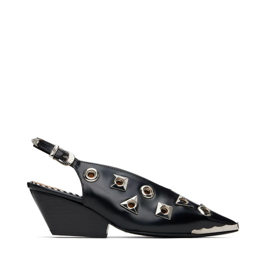 TOGA PULLA Black Polido Pointed Heels
