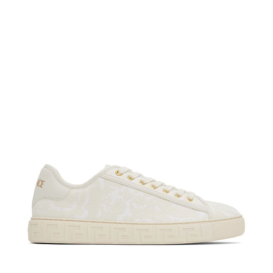 VERSACE Beige Barocco Greca Sneakers