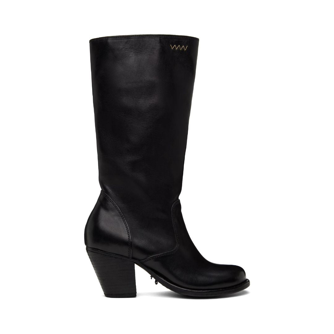 VISVIM Black Rosebud Tall Boots