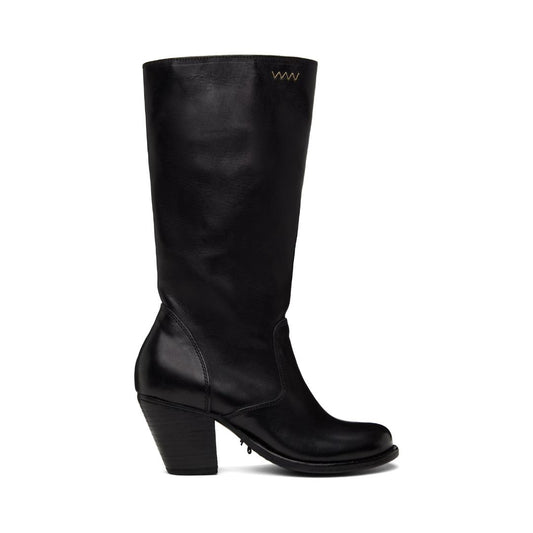 VISVIM Black Rosebud Tall Boots