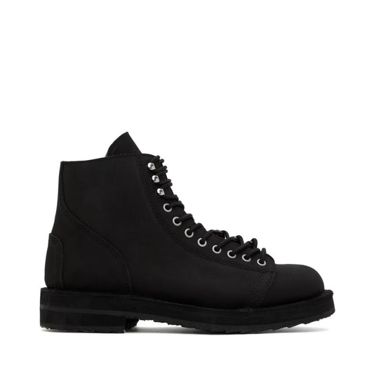 YOHJI YAMAMOTO Black Fastener Biker Boots