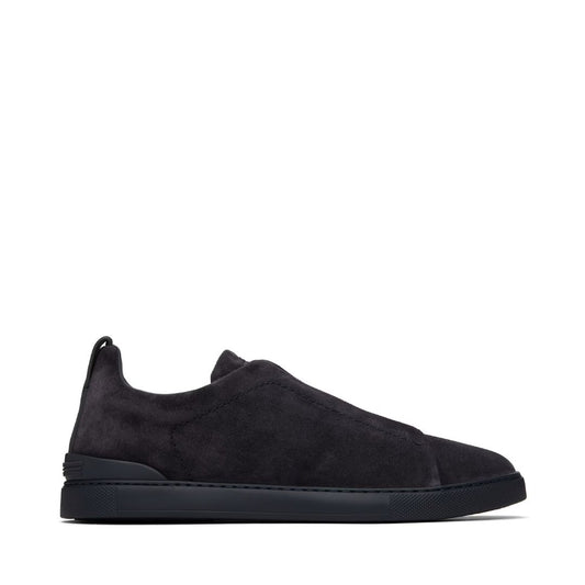 ZEGNA Navy Triple Stitch Sneakers